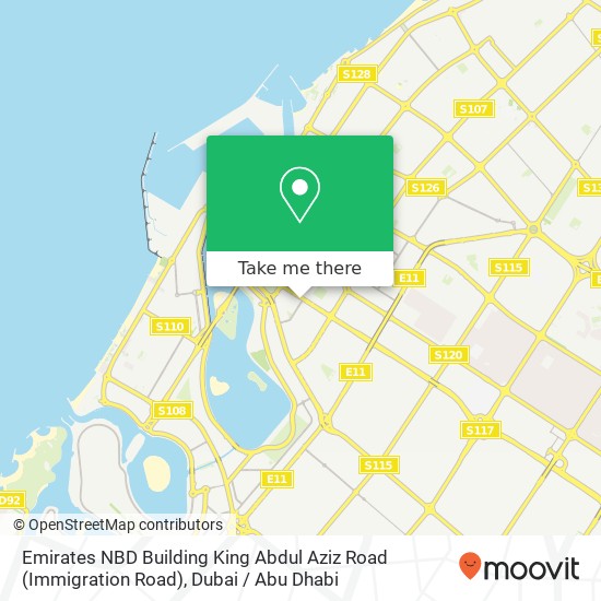 Emirates NBD Building King Abdul Aziz Road (Immigration Road) map