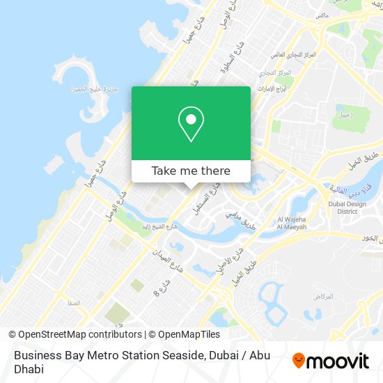 Business Bay Metro Station Seaside map
