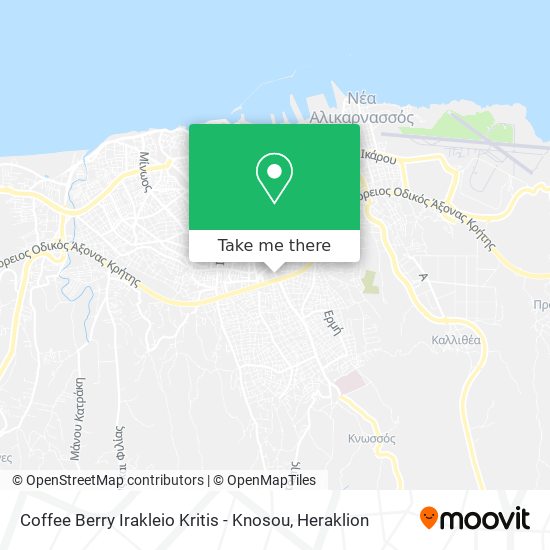 Coffee Berry Irakleio Kritis - Knosou map