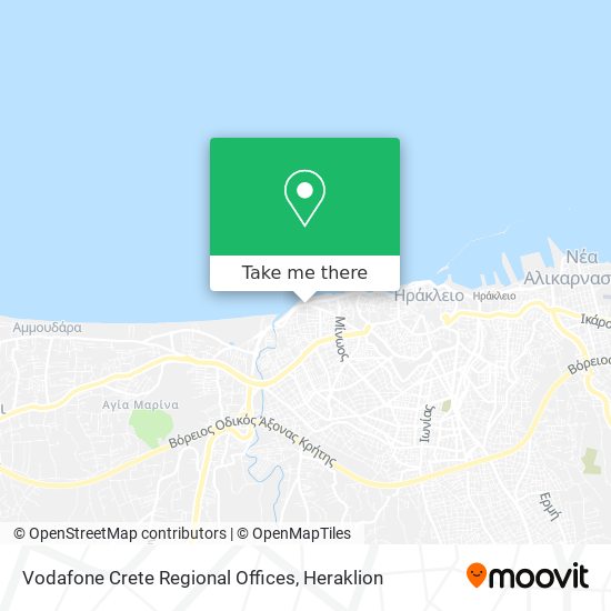 Vodafone Crete Regional Offices map