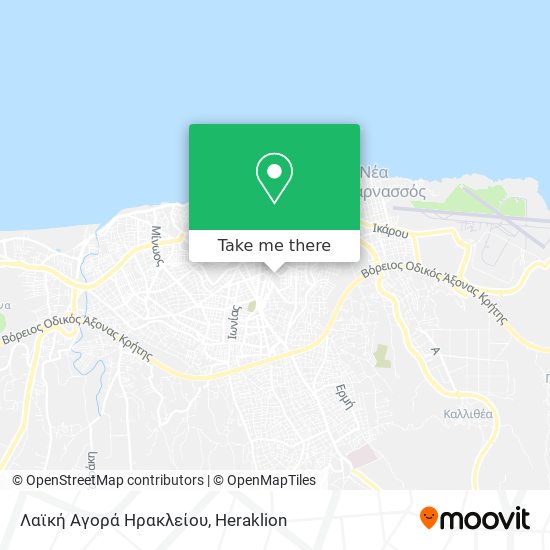 Λαϊκή Αγορά Ηρακλείου map