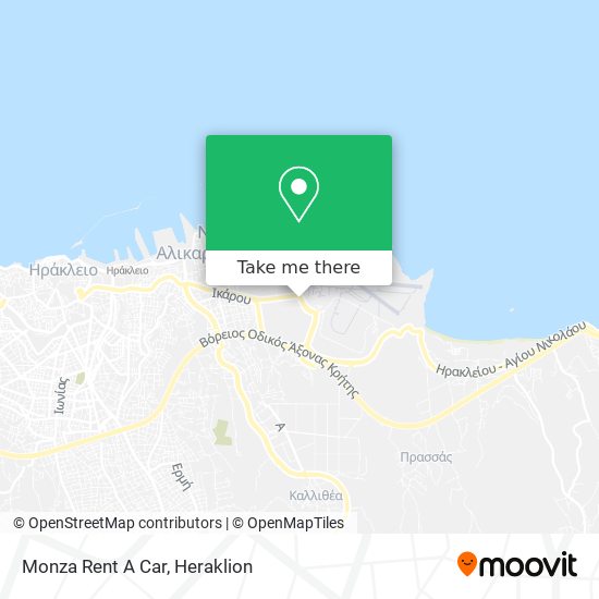 Monza Rent A Car map
