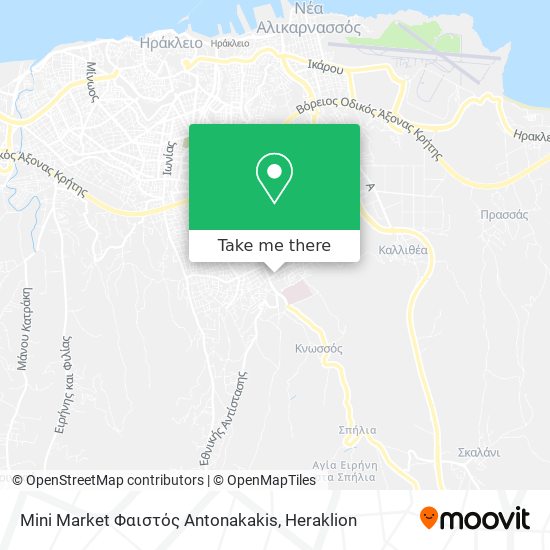 Mini Market Φαιστός Antonakakis map