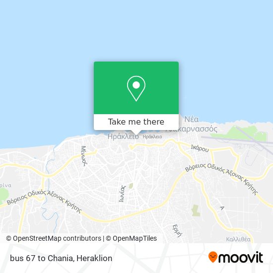 bus 67 to Chania map
