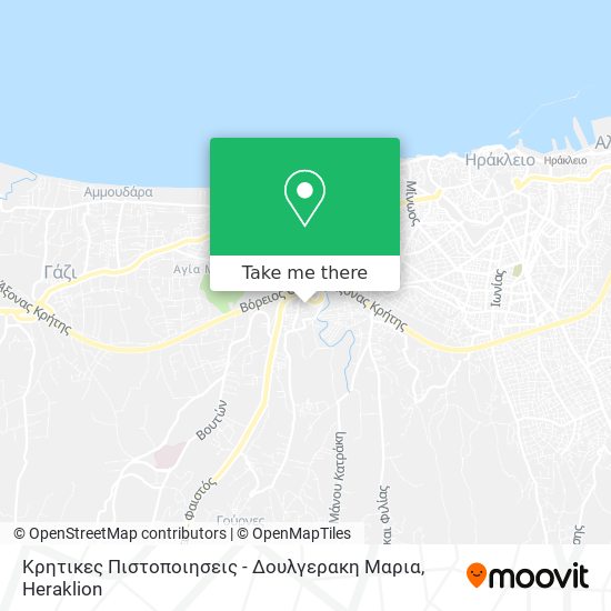 Κρητικες Πιστοποιησεις - Δουλγερακη Μαρια map