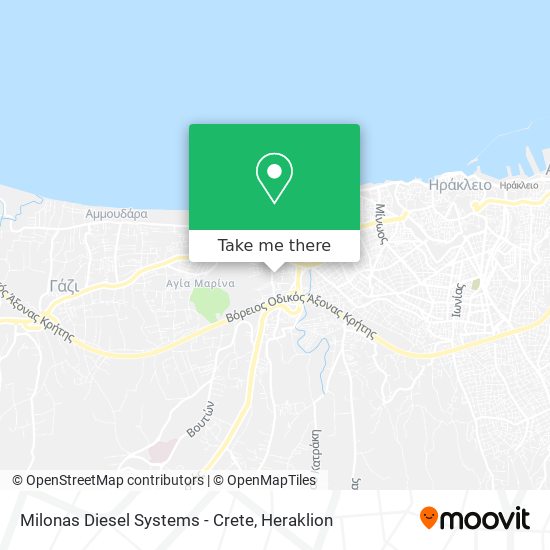 Milonas Diesel Systems - Crete map