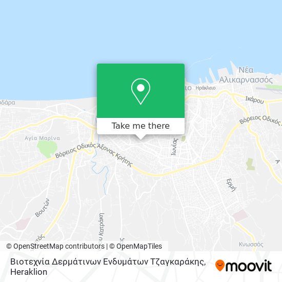 Βιοτεχνία Δερμάτινων Ενδυμάτων Τζαγκαράκης map