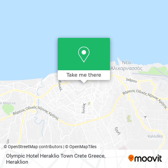 Olympic Hotel Heraklio Town Crete Greece map