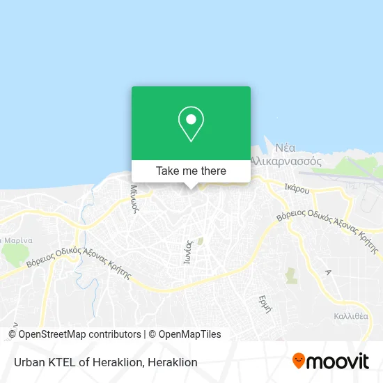Urban KTEL of Heraklion map
