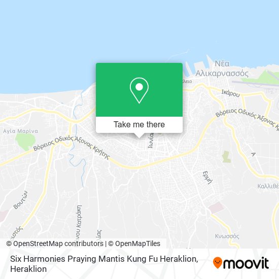 Six Harmonies Praying Mantis Kung Fu Heraklion map