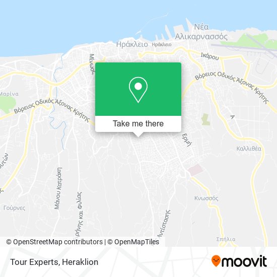 Tour Experts map