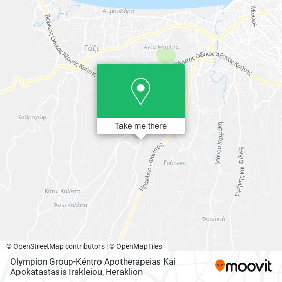 Olympion Group-Kéntro Apotherapeias Kai Apokatastasis Irakleiou map