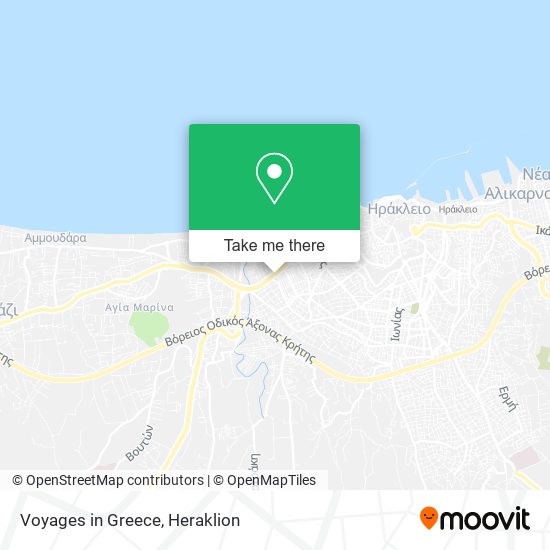 Voyages in Greece map