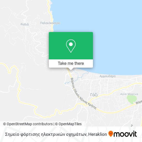 Σημείο φόρτισης ηλεκτρικών οχημάτων map