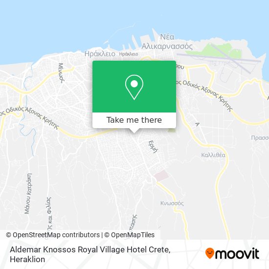 Aldemar Knossos Royal Village Hotel Crete map