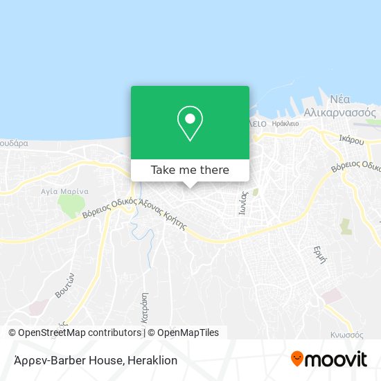Άρρεν-Barber House map