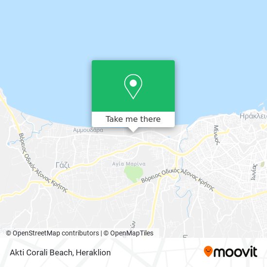 Akti Corali Beach map