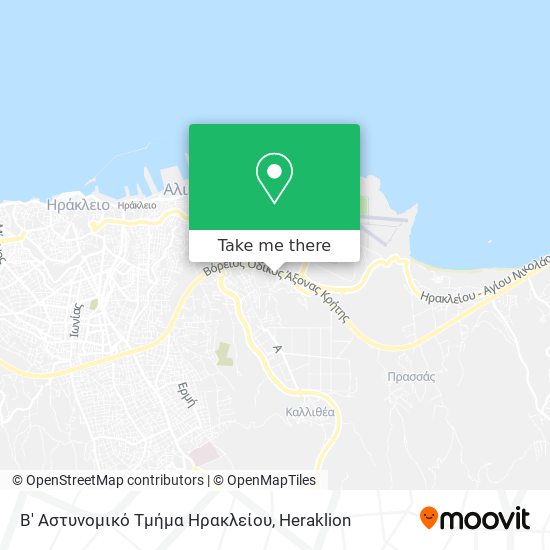 Β' Αστυνομικό Τμήμα Ηρακλείου map