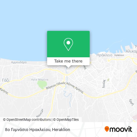 8ο Γυμνάσιο Ηρακλείου map