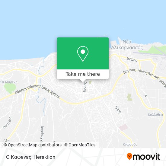 Ο Καφενες map