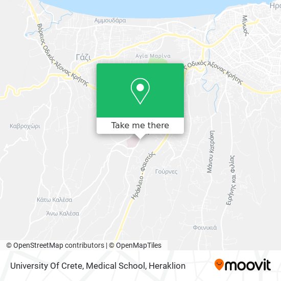 University Of Crete, Medical School map