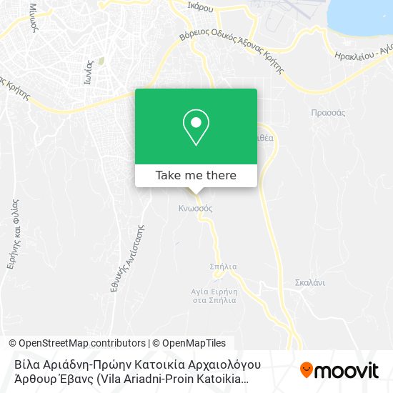 Βίλα Αριάδνη-Πρώην Κατοικία Αρχαιολόγου Άρθουρ Έβανς map