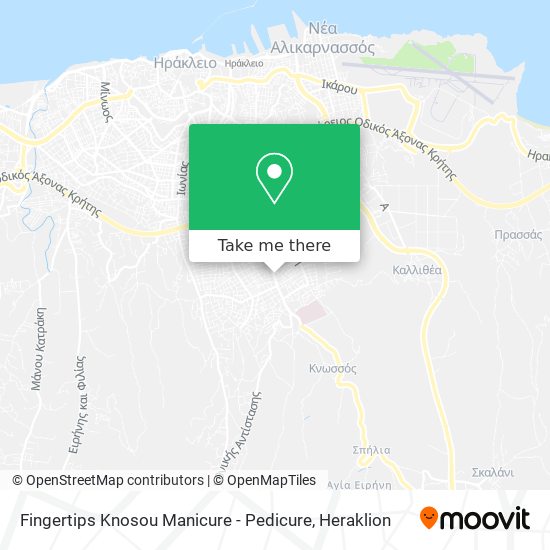 Fingertips Knosou Manicure - Pedicure map
