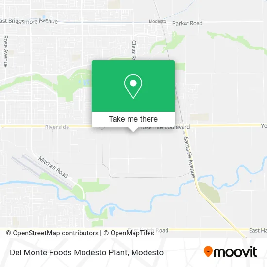 Del Monte Foods Modesto Plant map