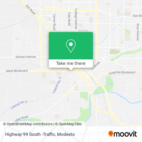 Highway 99 South -Traffic map