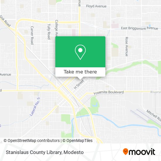 Stanislaus County Library map