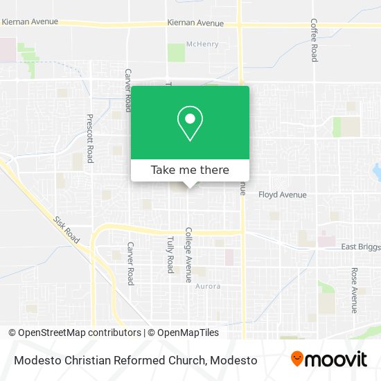 Modesto Christian Reformed Church map