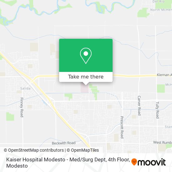 Kaiser Hospital Modesto - Med / Surg Dept, 4th Floor map