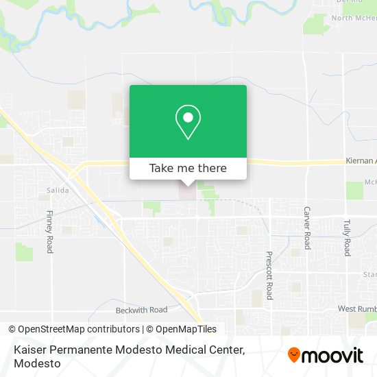 Kaiser Permanente Modesto Medical Center map