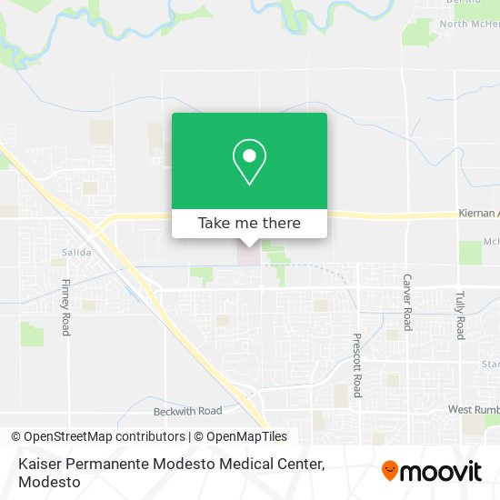 Mapa de Kaiser Permanente Modesto Medical Center
