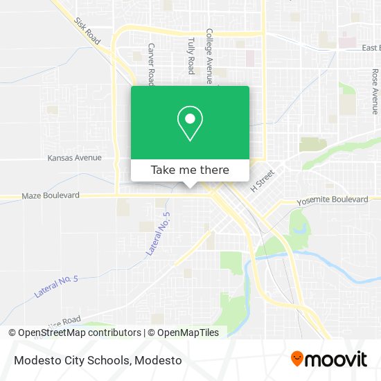 Modesto City Schools map