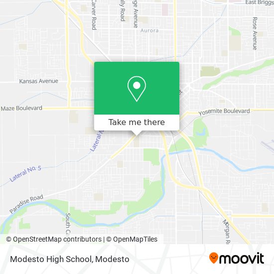 Modesto High School map