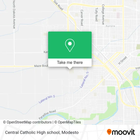 Central Catholic High school map