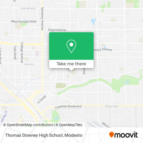Thomas Downey High School map