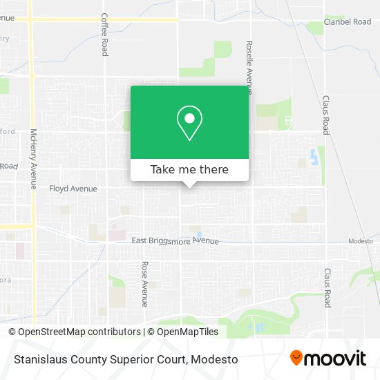 Stanislaus County Superior Court map