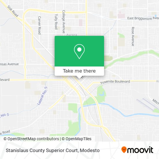 Stanislaus County Superior Court map