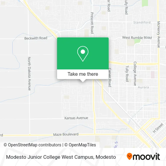 Modesto Junior College West Campus map