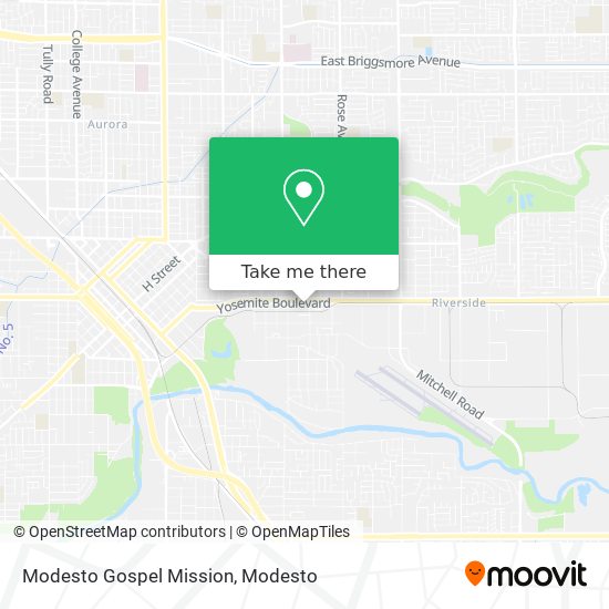 Modesto Gospel Mission map