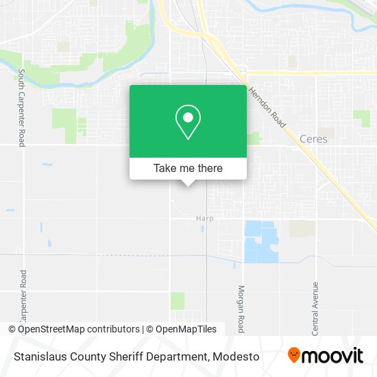 Stanislaus County Sheriff Department map