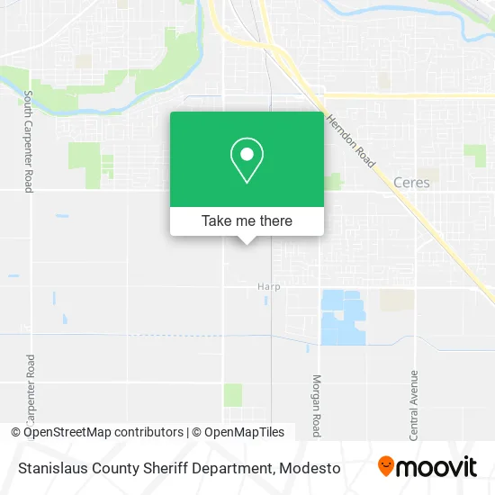 Stanislaus County Sheriff Department map