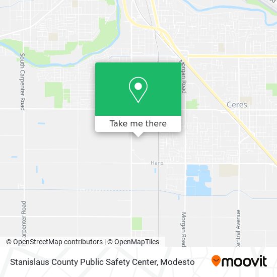 Mapa de Stanislaus County Public Safety Center