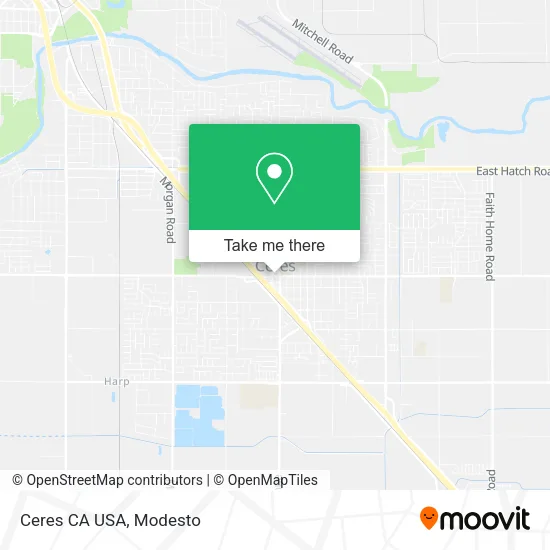 Ceres CA USA map