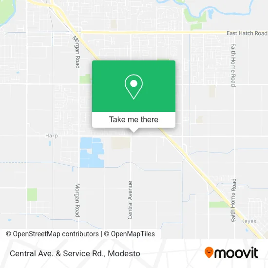 Mapa de Central Ave. & Service Rd.
