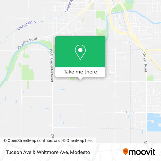 Tucson Ave & Whitmore Ave map