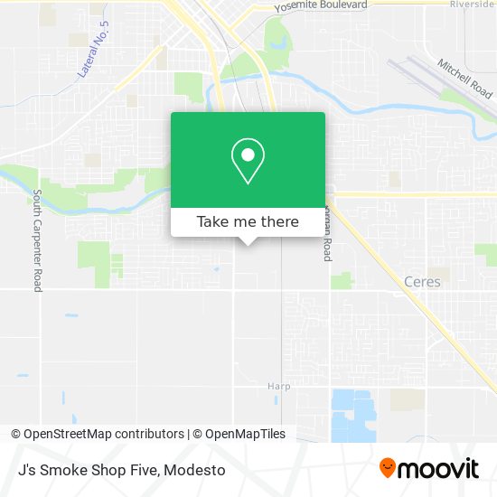 J's Smoke Shop Five map