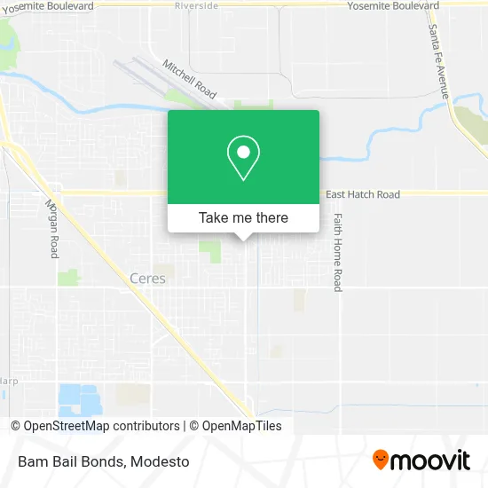 Bam Bail Bonds map
